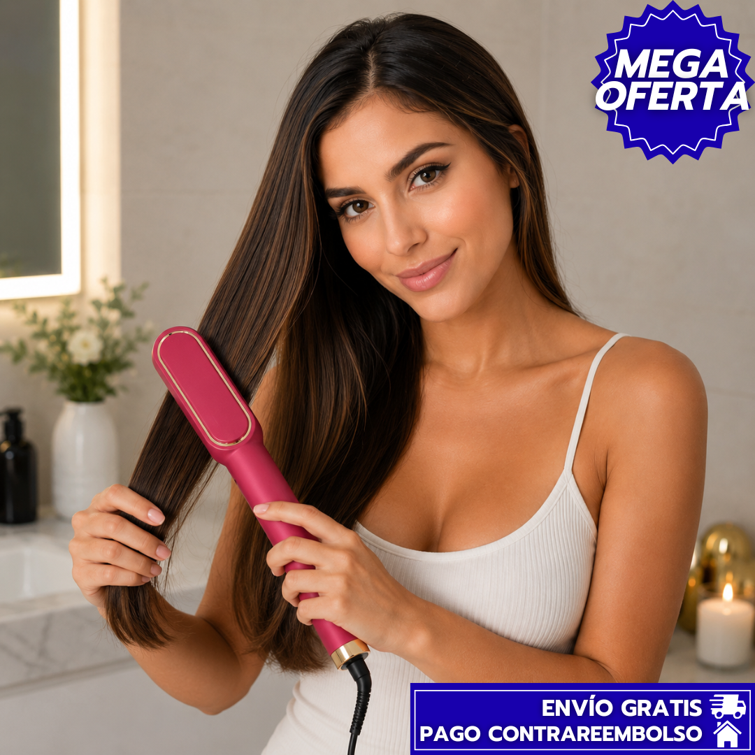 GlowStyle: Cepillo Alisador que Elimina el Frizz y Aporta Brillo al Instante