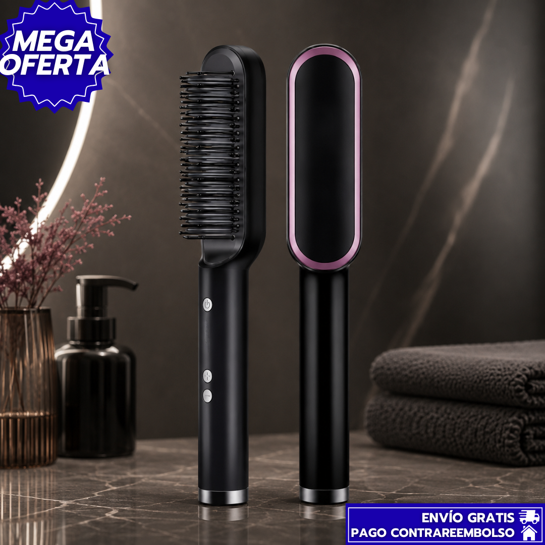 GlowStyle: Cepillo Alisador que Elimina el Frizz y Aporta Brillo al Instante